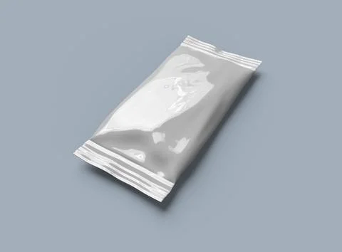 Render of a sealed ice-cream packaging bag on a light background Illustrazione stock
