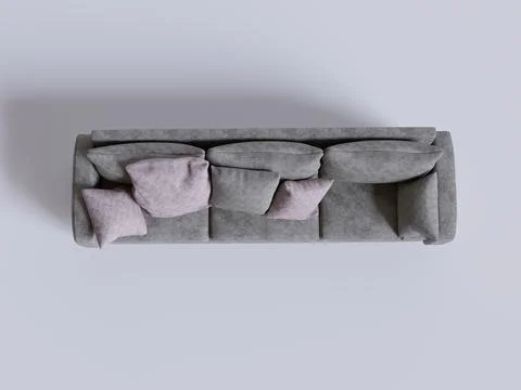 Render sofa from top view Illustrazione stock