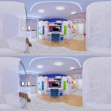 Render spherical 360 degrees, seamless panorama Stock Illustration