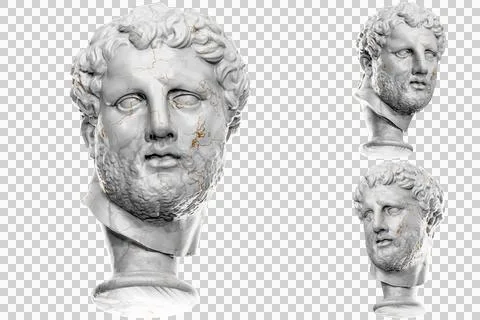 Render of a statue of a Barbarian Chief, perfect for historical and cultural  Stock Illustration