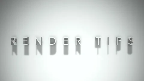 Render tips 3D title animation with shadows on a white background Video stock 297389539