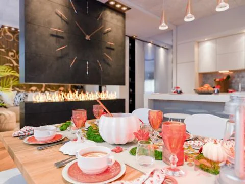 Render of a townhouse interior design Stock Illustration