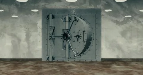 Render of the vault door. 3D Stock Illustration