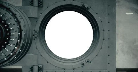 Render of the vault door. 3D Illustrazione stock