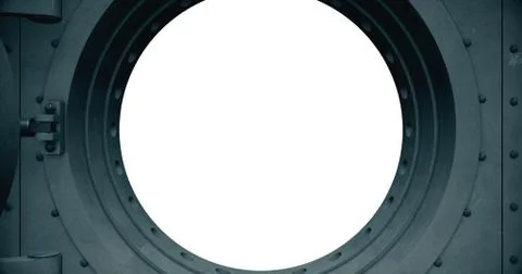 Render of the vault door. 3D Illustrazione stock