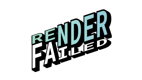 RENDER vs FAILED, 3D Text Animation in Isometric View with Opposite Word Motion Stock Footage 314263861
