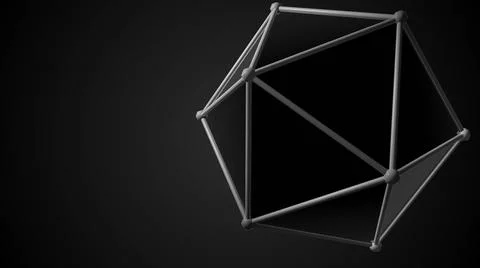 Rendered atom. Abstract technology background 3D rendered big atom. Abstra... Stock Photos