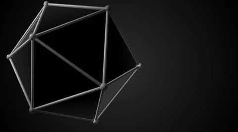 Rendered atom. Abstract technology background 3D rendered big atom. Abstra... Stock Photos