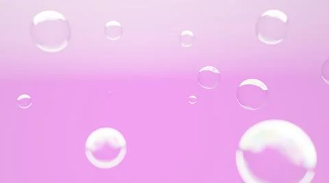 Rendered Bubbles Pink Gradient Background Stock Illustration