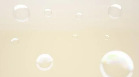 Rendered Bubbles Yellow Gradient Background Stock Illustration