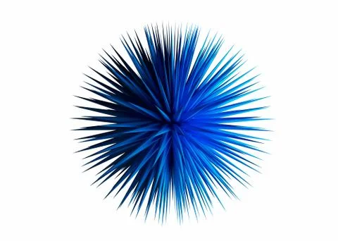 Rendered design element abstract 3D sharp object on the white background Stockillustratie