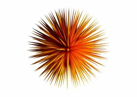 Rendered design element abstract 3D sharp object on the white background Stock Illustration