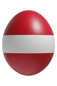 Rendered easter egg with a flag of Austria on the surface. 스톡 일러스트