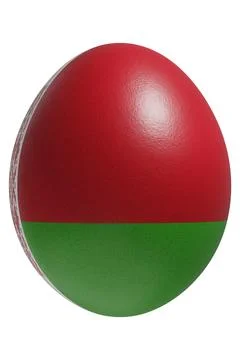 Rendered easter egg with a flag of Belarus on the surface. Stock Illustration
