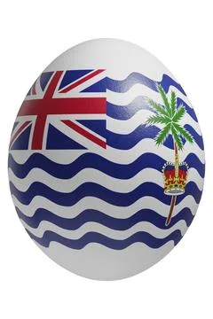 Rendered easter egg with a flag of British Indian Ocean Territory Stock Illustration