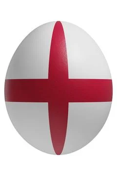 Rendered easter egg with a flag of England on the surface. 스톡 일러스트