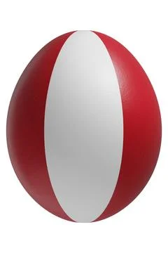 Rendered easter egg with a flag of Peru on the surface. Stock Illustration