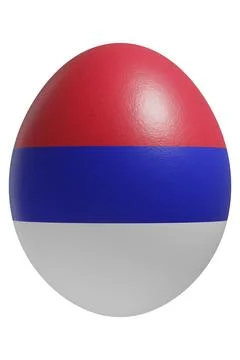 Rendered easter egg with a flag of Republic Srpska on the surface. Stock Illustration