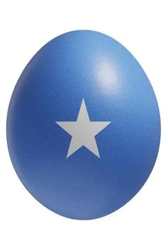 Rendered easter egg with a flag of Somalia on the surface. Stock Illustration