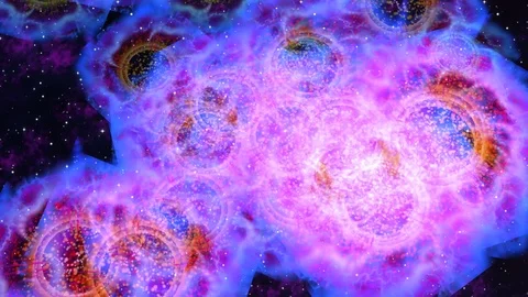 Rendered imaginative animated background Video stock 116557892