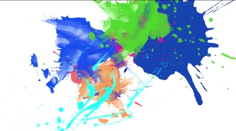 Rendered ink splate Stock Footage 56645838