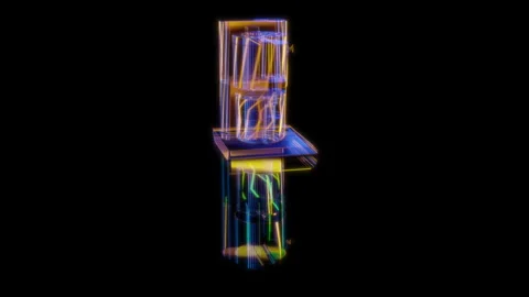 Rendering 3D animation, Coffee maker model on a black background Stock Footage 261212533