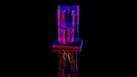 Rendering 3D animation, Coffee maker model on a black background Stock Footage 261706610