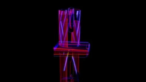 Rendering 3D animation, Kettle model on a black background Stock Footage 261705304
