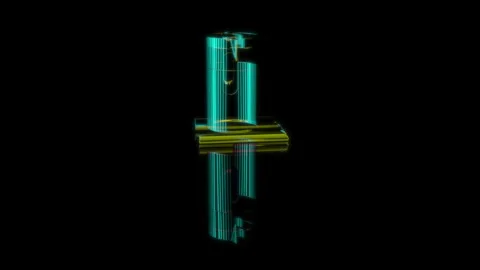 Rendering 3D animation, Kettle model on a black background Stock Footage 262088545