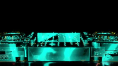 Rendering 3D animation, Set DJ model on a black background Stock Footage 260811227