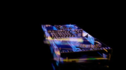 Rendering 3D animation, Set DJ model on a black background Stock Footage 261216775