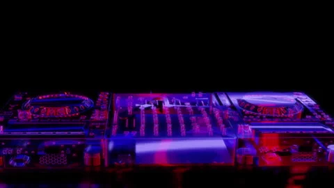 Rendering 3D animation, Set DJ model on a black background Stock Footage 262619366