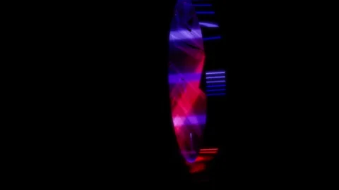 Rendering 3D animation, Simple Clock model on a black background Stock Footage 261714312