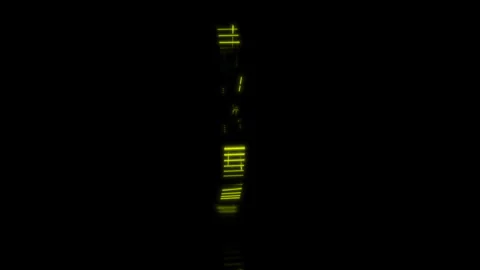 Rendering 3D animation, Simple Clock model on a black background Stock Footage 262093143