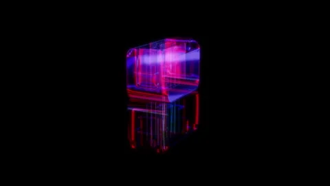 Rendering 3D animation, toaster model on a black background Stock Footage 260600675