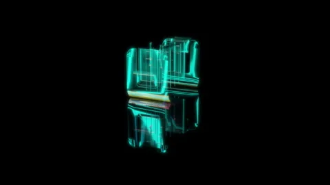 Rendering 3D animation, toaster model on a black background Stock Footage 262088712