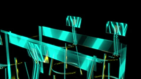 Rendering 3D animation, VISUAL EFFECTS Restaurant patio furniture 13 model on a Stock Footage 263536233