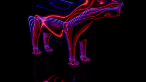 Rendering 3D animation, VISUAL EFFECTS Cartoon Capybara on a black background Stock Footage 264034527