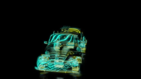 Rendering 3D animation, VISUAL EFFECTS Beetle sport model on a black background Stock Footage 264483359