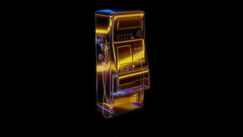 Rendering 3D animation, VISUAL EFFECTS Korean Public Payphone Model on a black Video stock 265431327
