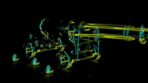 Rendering 3D animation, VISUAL EFFECTS Cannon 01 Model on a black background Stock Footage 266819057