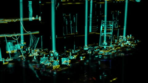 Rendering 3D animation, VISUAL EFFECTS Old Chinese Roof House model on a black Stock Footage 266824018