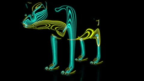 Rendering 3D animation, VISUAL EFFECTS Cartoon Clay Bear on a black background Stock Footage 266827297