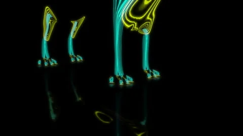 Rendering 3D animation, VISUAL EFFECTS Cartoon Capybara on a black background Stock Footage 266827638