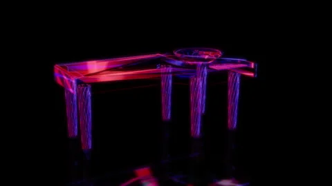 Rendering 3D animation, VISUAL EFFECTS Roulette casino table Model on a black Stock Footage 267011557