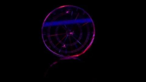 Rendering 3D animation, VISUAL EFFECTS Dartboard Model on a black background Stock Footage 267012471