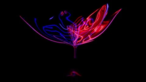 Rendering 3D animation, VISUAL EFFECTS Sakura Flower Model on a black background Stock Footage 267013228
