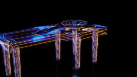Rendering 3D animation, VISUAL EFFECTS Roulette casino table Model on a black Stock Footage 267458333