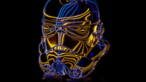Rendering 3D animation, VISUAL EFFECTS intergalactic Helmet Model on a black Stock Footage 267466057