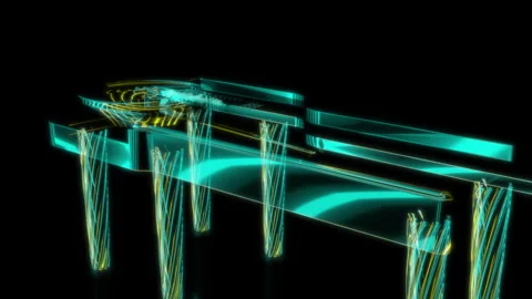 Rendering 3D animation, VISUAL EFFECTS Roulette casino table Model on a black Stock Footage 267840100